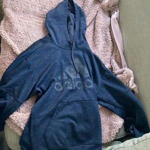 Hoodie, adidas, dark blue